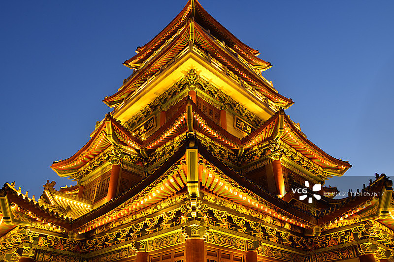 四平市植物园清风阁图片素材