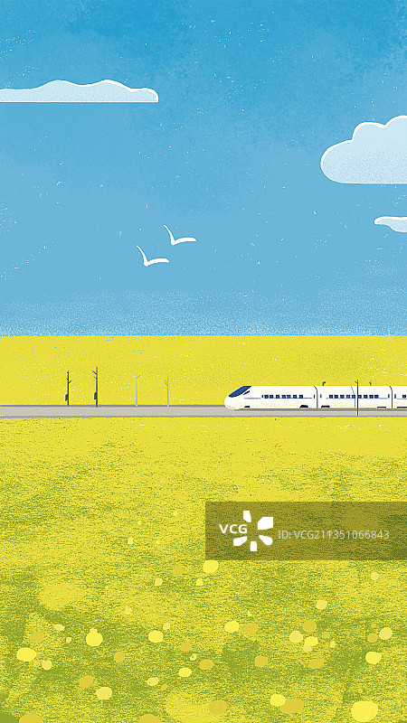 开往春天的火车图片素材