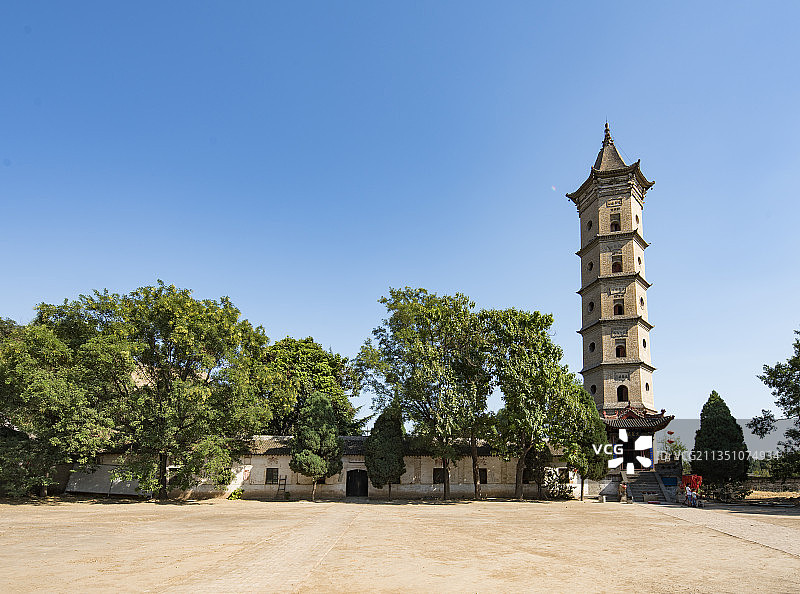 陕西省渭南市韩城市中国历史文化名村党家村文星阁图片素材