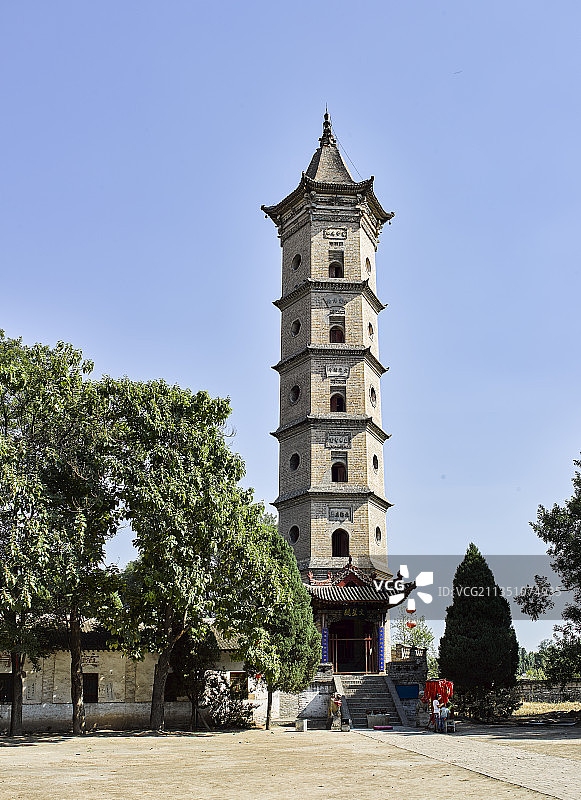 陕西省渭南市韩城市中国历史文化名村党家村文星阁图片素材
