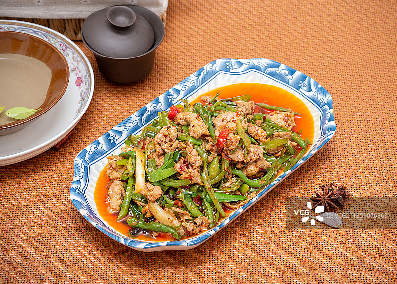 经典中餐家常炒菜盐煎肉图片素材