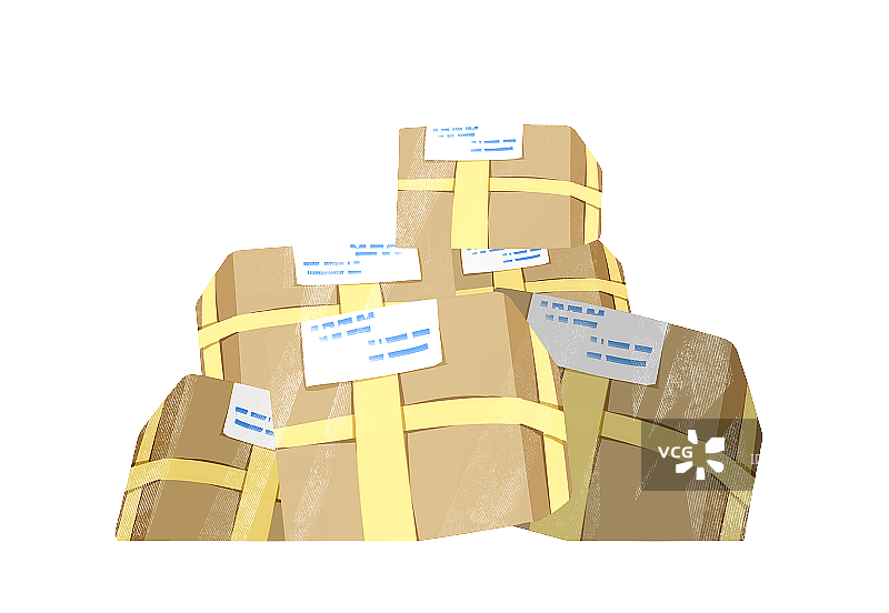 快递包裹插画元素图片素材