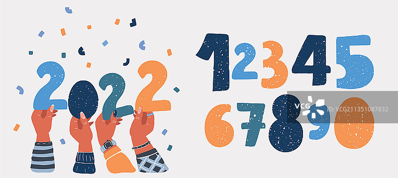 人手持有的2022年图片素材