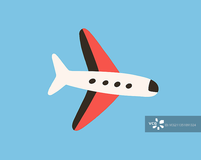 晴空飞翔的飞机图片素材