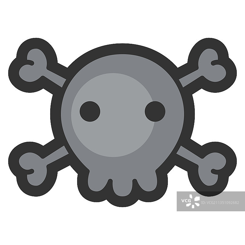 卡通风格的骨骼头骨图片素材