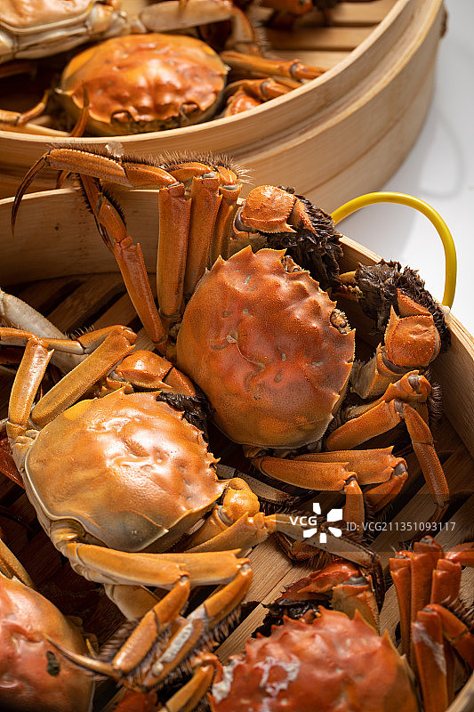 蒸大闸蟹图片素材