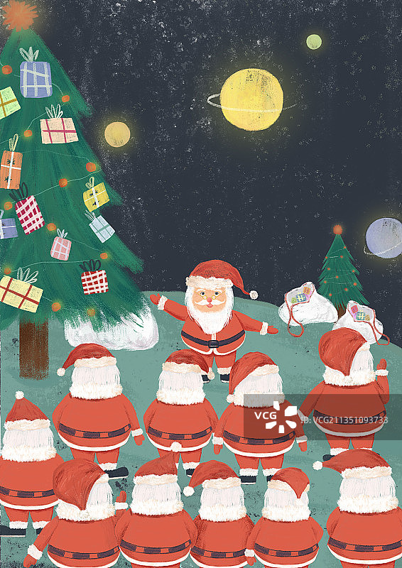 圣诞老人出动啦图片素材