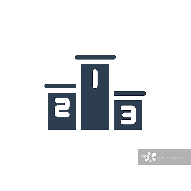 空无一人的领奖台：第一、第二和第三名图片素材