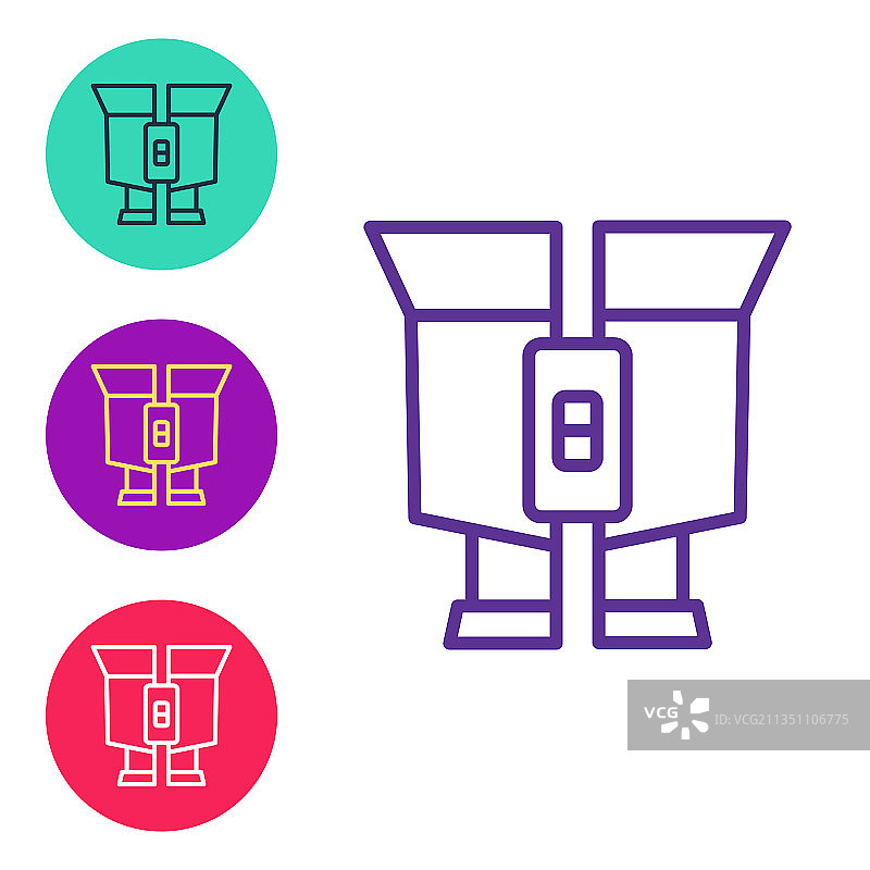 白色背景上的双筒望远镜图标图片素材