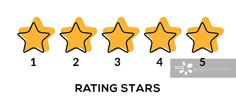 五星评级图标图片素材