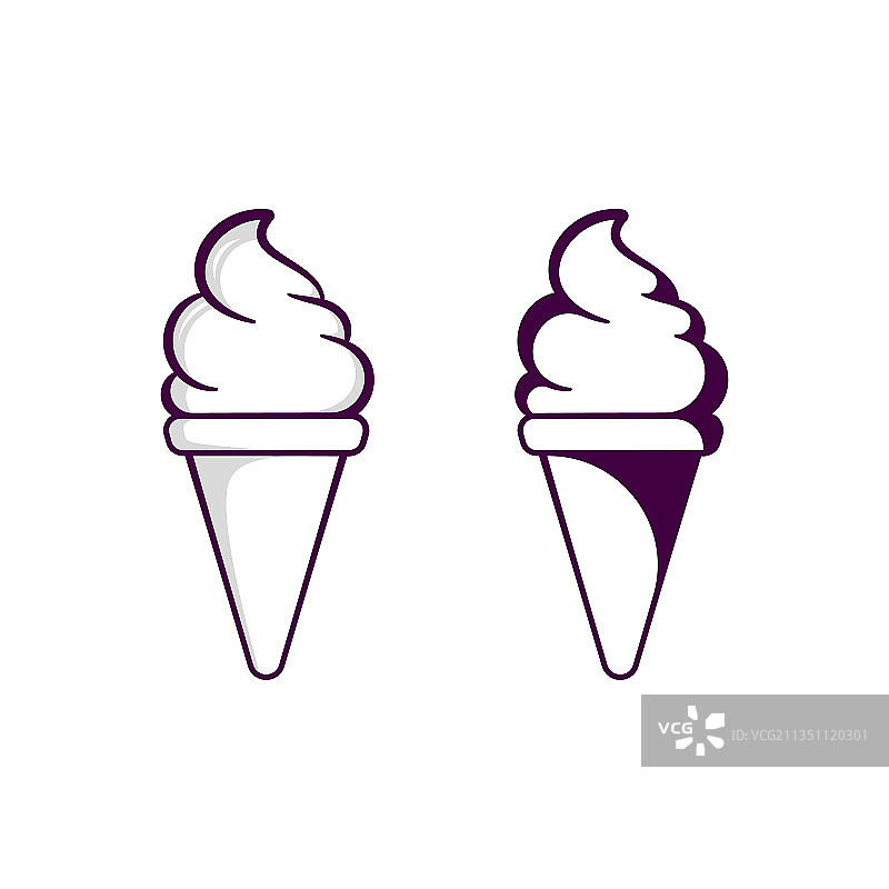 冰淇淋图标设计图片素材