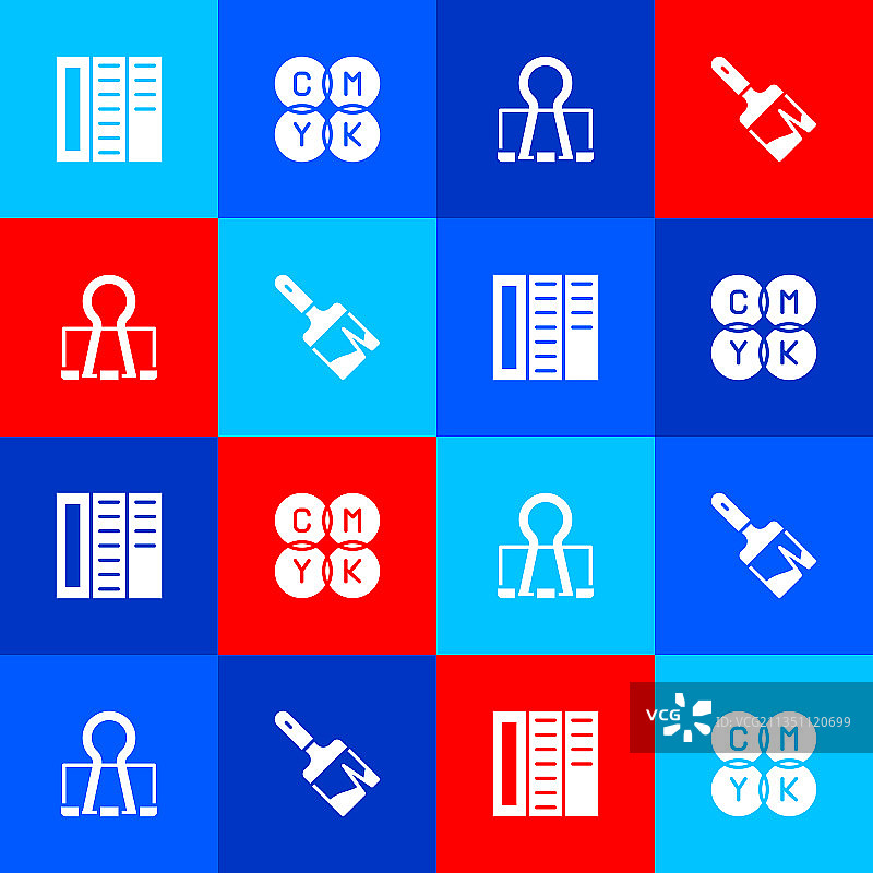 宣传册CMYK配色与夹子图片素材