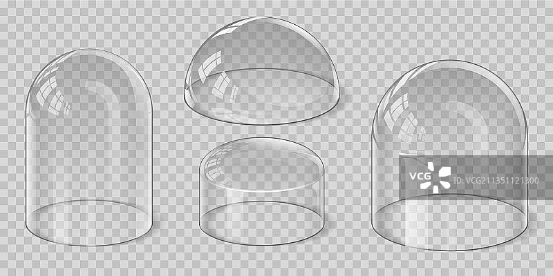 逼真透明玻璃球罩图片素材