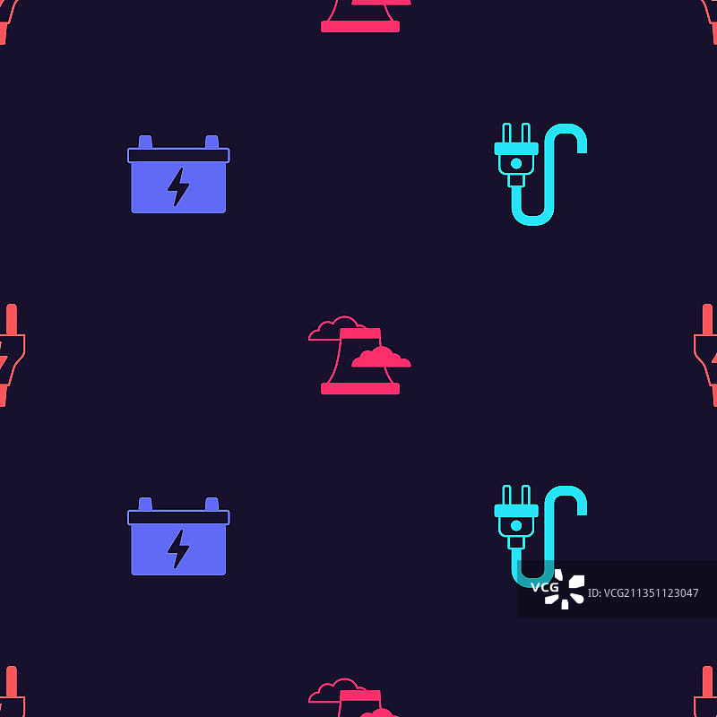 电源插头汽车电池核能套装图片素材