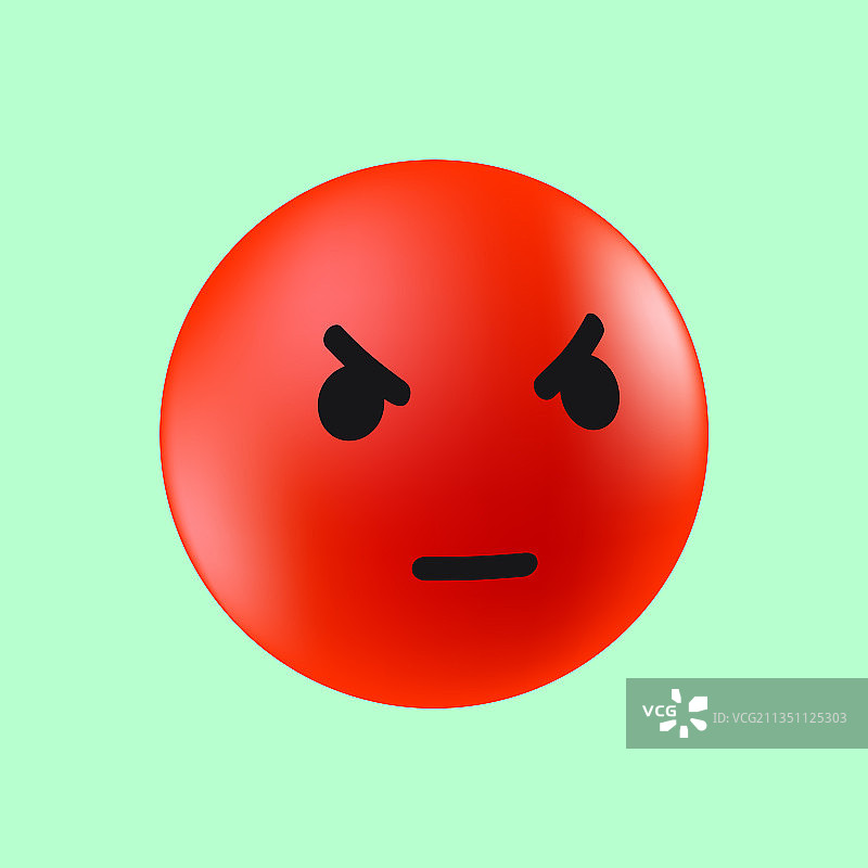 愤怒的红脸情绪反应模板图片素材