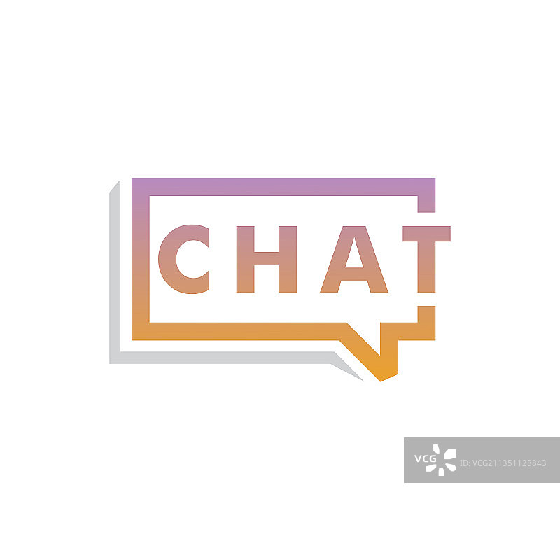 带有气泡标志的聊天字母对话图标标志图片素材