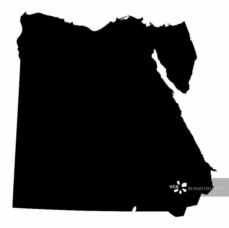 埃及轮廓地图图片素材