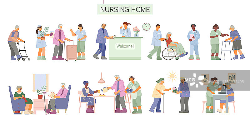 养老院平面设计图片素材