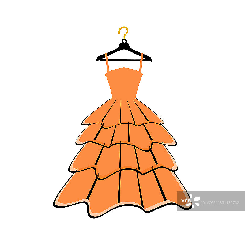 衣架上漂亮的派对礼服图片素材