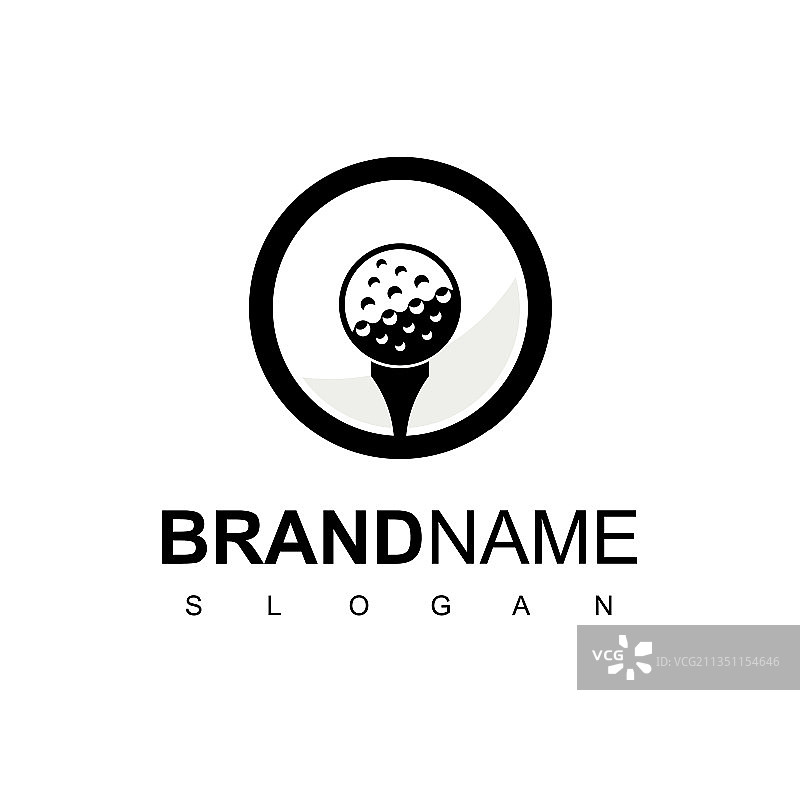 高尔夫球标志设计模板图片素材