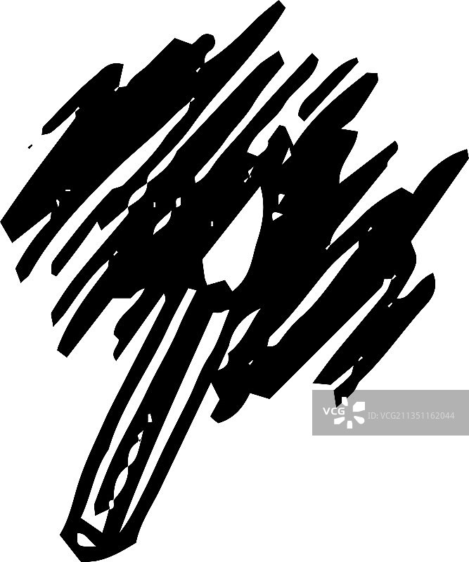 儿童画的单色铅笔涂鸦图片素材