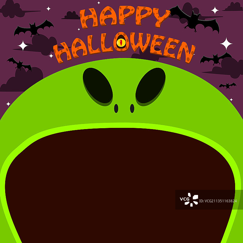带有外星人角色的万圣节角色设计图片素材