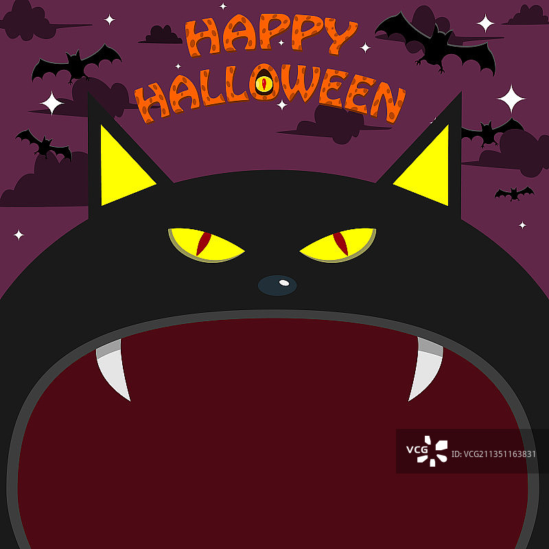 万圣节黑猫角色设计图片素材