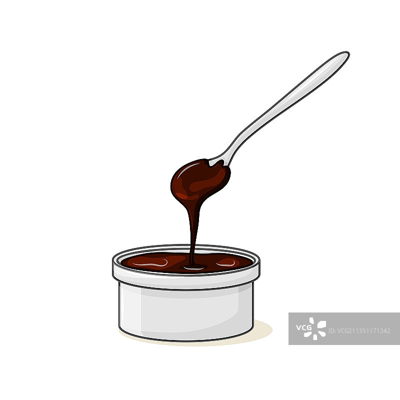 热巧克力碗与勺子图片素材