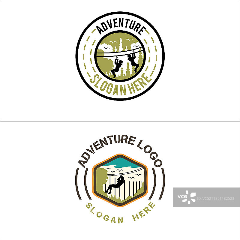 户外探险休闲标志设计图片素材