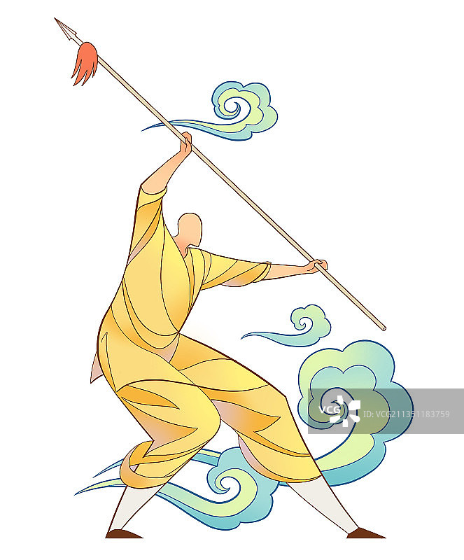 少林武术十三枪图片素材
