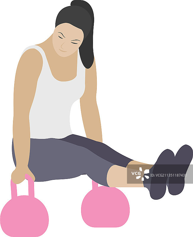壶铃锻炼图片素材