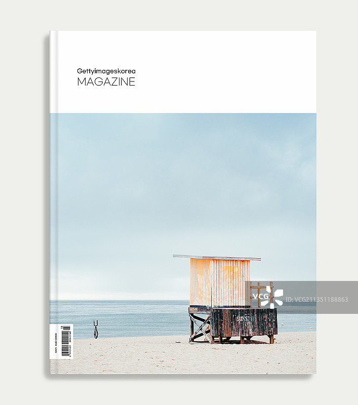 夏季海滩风景书籍封面设计，韩国东海图片素材