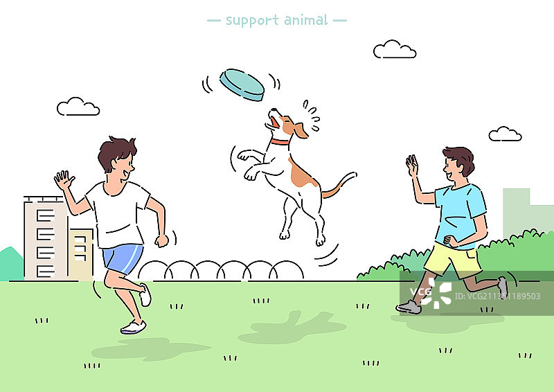 宠物，人，公园，狗，生活方式图片素材