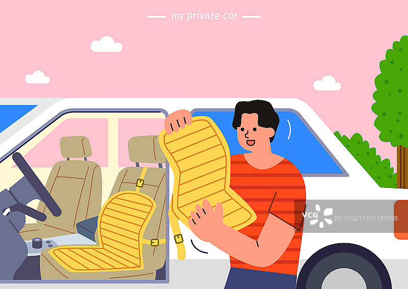 车内人物与汽车座椅图片素材