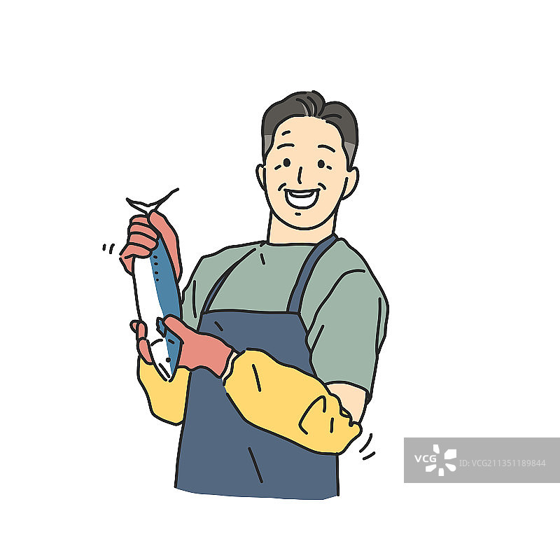 超市市场创业商人插画图片素材