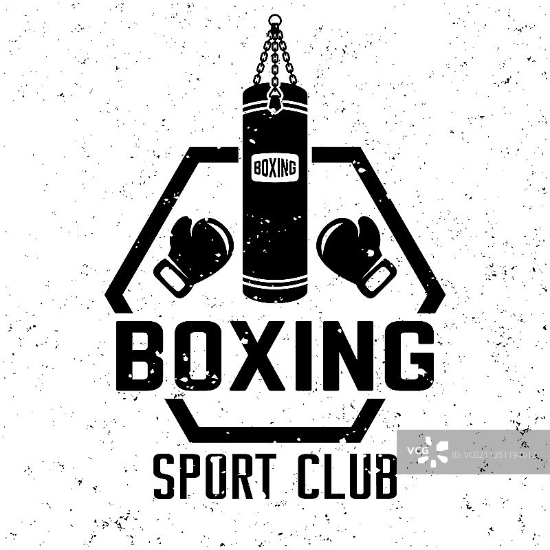 拳击俱乐部锦标赛单色设计图片素材