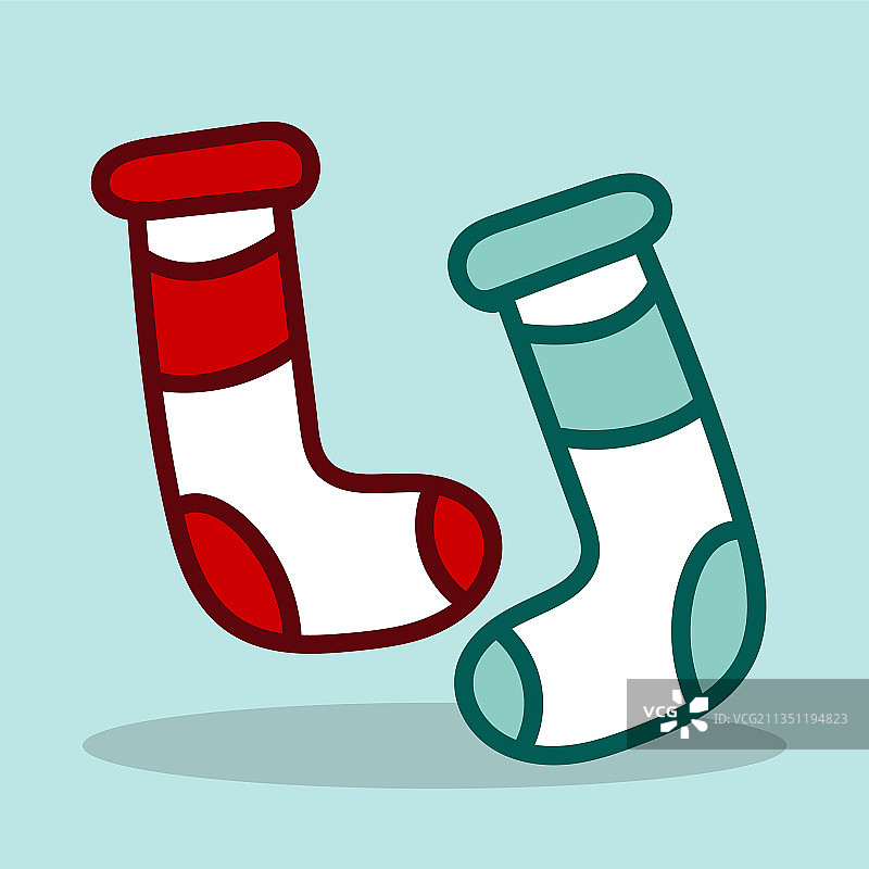 圣诞袜圣诞节和新年概念图片素材