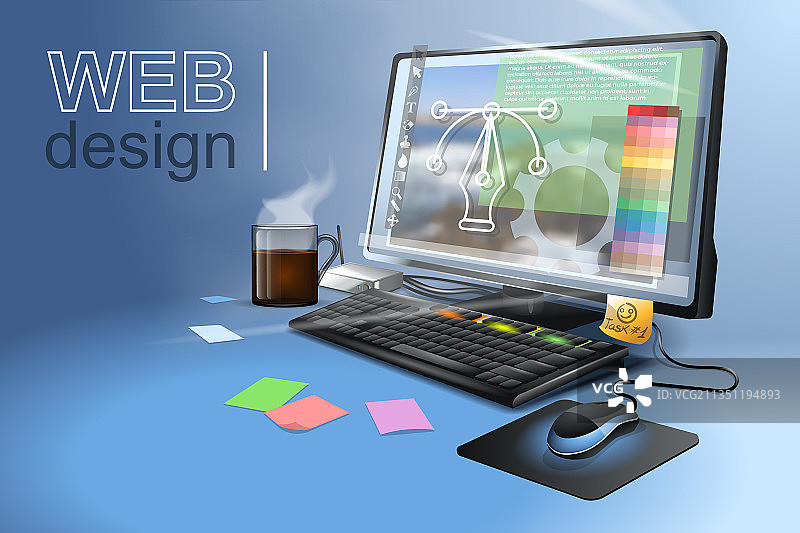 网站和移动应用网页设计图片素材