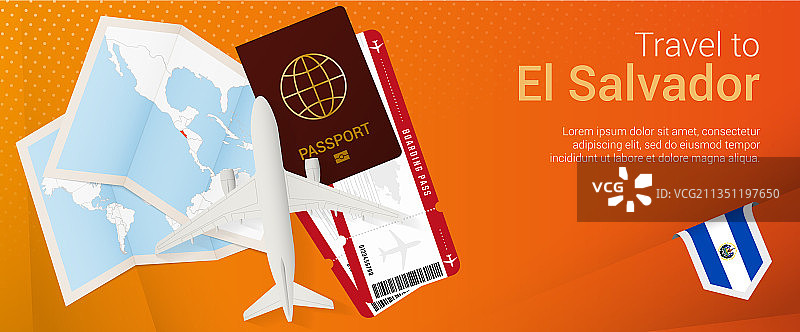 前往萨尔瓦多旅行banner图片素材