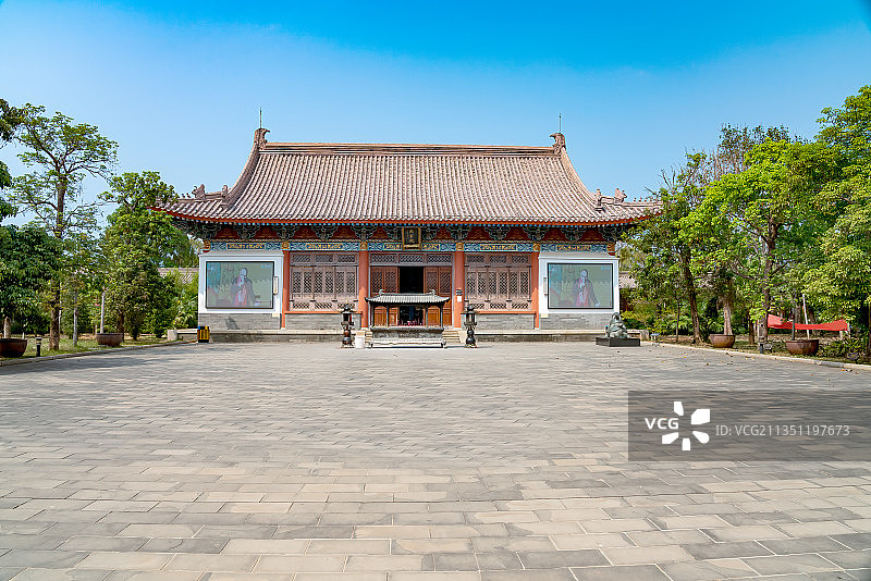 始建于宋代现今琼北最大的佛教寺院－永庆寺图片素材