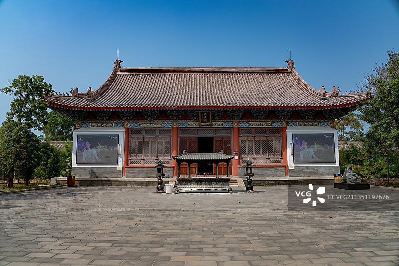 始建于宋代现今琼北最大的佛教寺院－永庆寺图片素材
