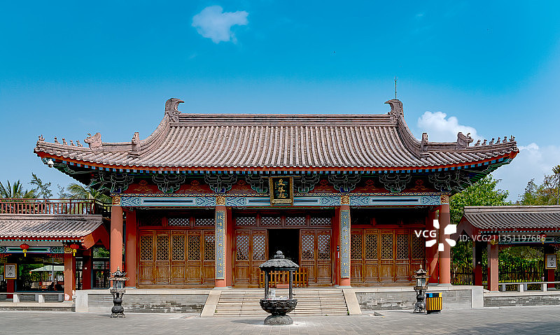 始建于宋代现今琼北最大的佛教寺院－永庆寺图片素材