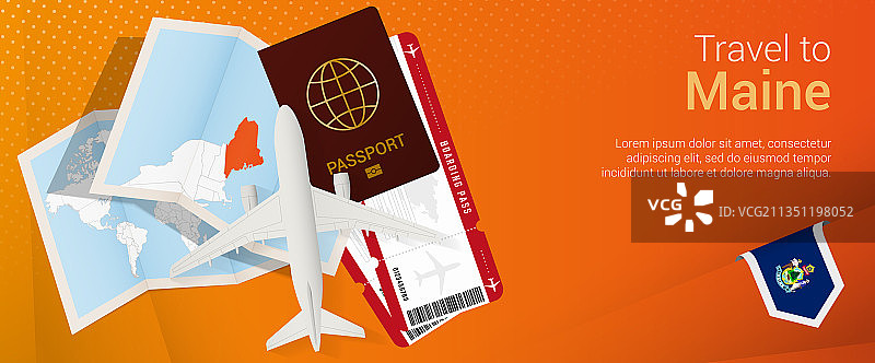 缅因州旅游宣传单图片素材