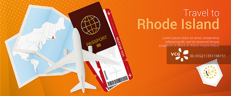 罗德岛旅行宣传banner图片素材
