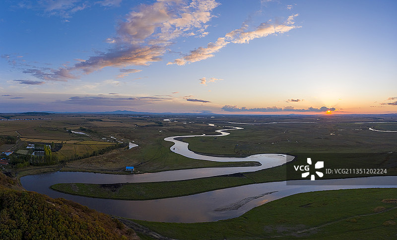 黑龙江鸡西：行走金秋北大荒 穆棱河畔好风光图片素材