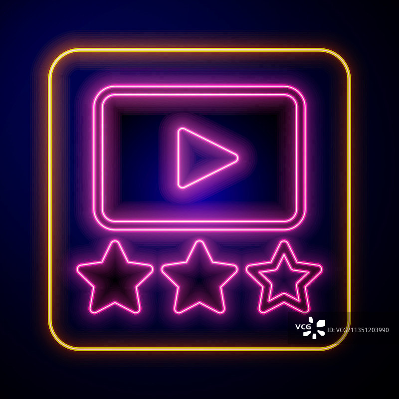 发光霓虹电影摄影等级图标图片素材