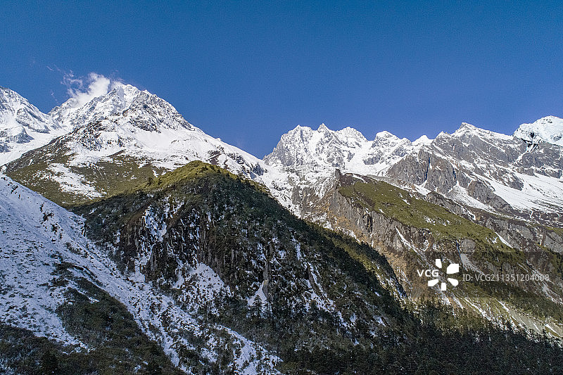 海螺沟无人机视觉图片素材