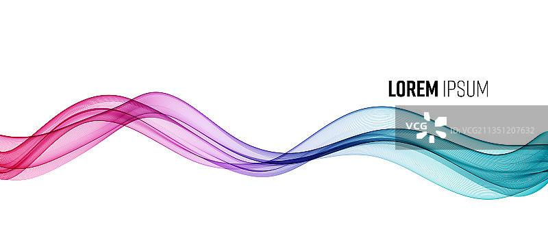 抽象彩色流动波浪线条图片素材