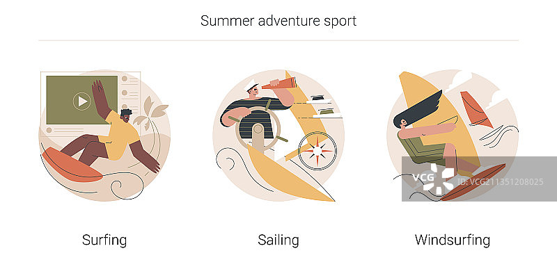 夏季探险运动抽象概念图片素材