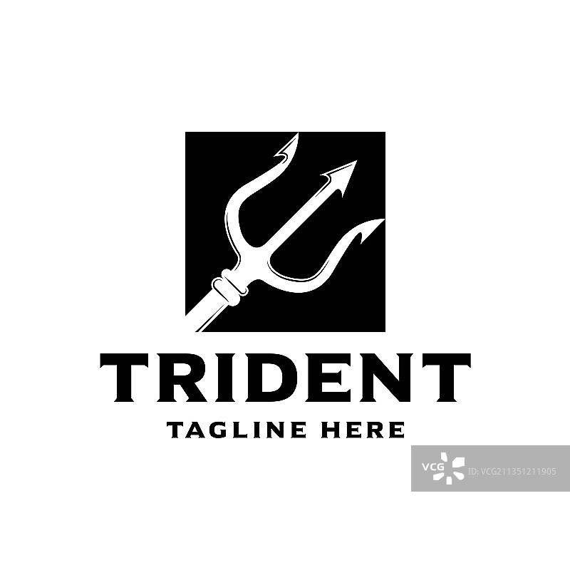 简约海神三叉戟公司logo设计图片素材